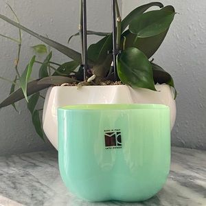 Carlo Moretti Vase Mint Green Made in Italy Signed